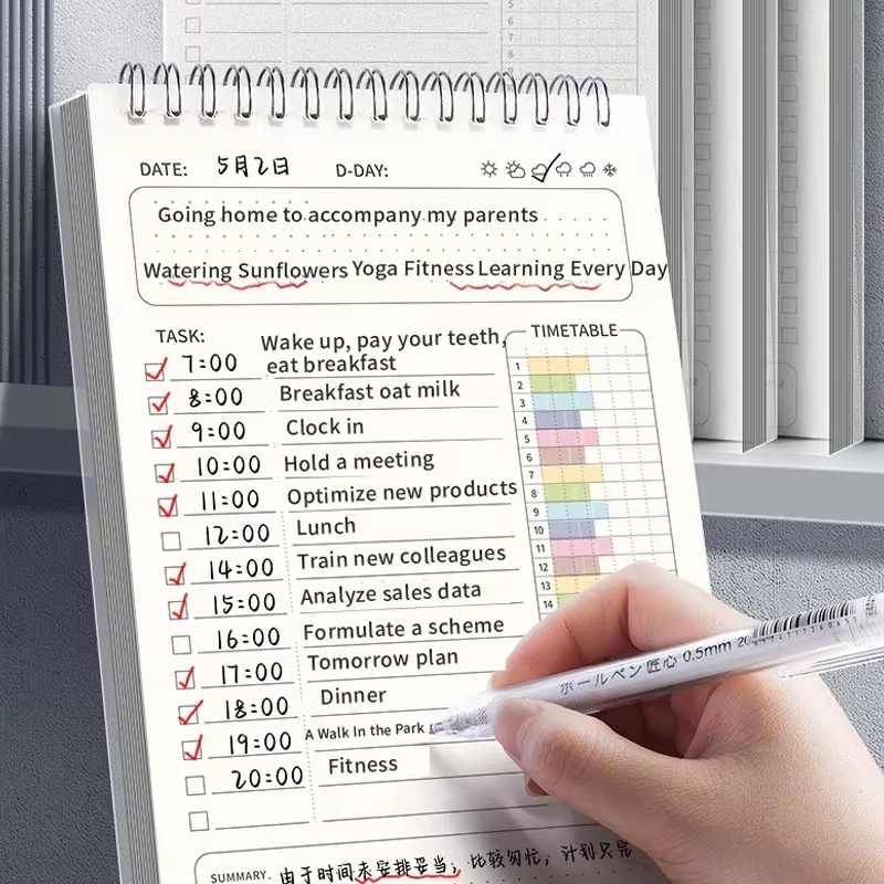 Office Stationery Supply List - 1pc Planner Agenda Spiral A5 Notebook