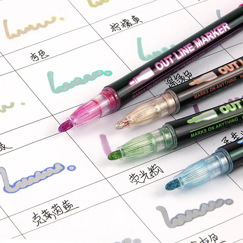 36 Color Double Line Outline A - Highlighter Set Pastel review and price