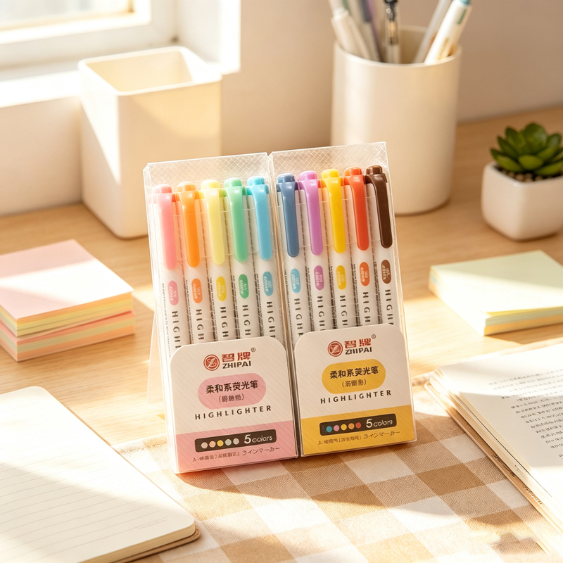 5 Colors Double Head Pastel Hi - Highlighter Set Pastel review and price
