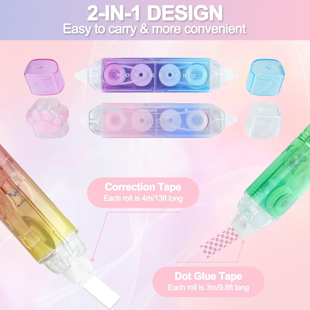 6 Pcs Correction Tape, 2 in 1  - Correction Tape Roller review and price