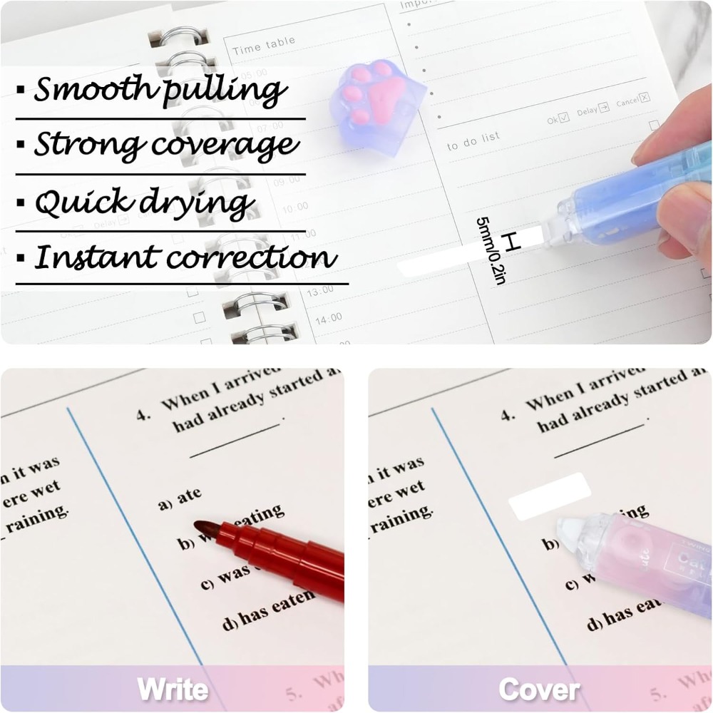 6 Pcs Correction Tape, 2 in 1  - Correction Tape Roller review and price