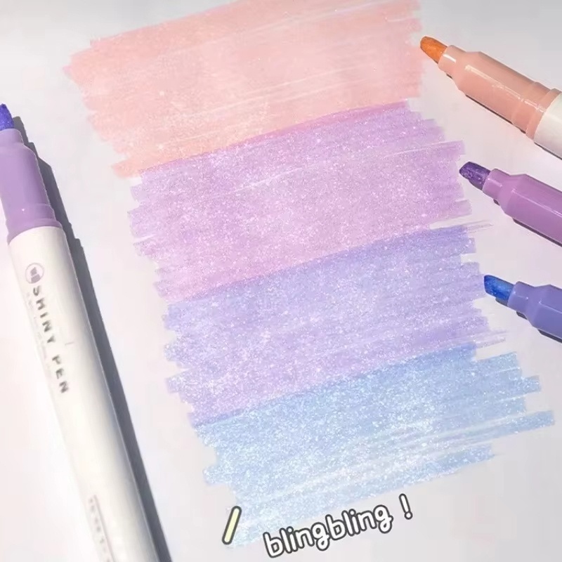 4 Colors/Set Glitter Highlight - Highlighter Set Pastel review and price