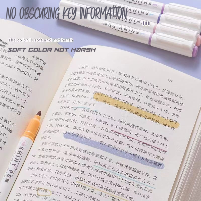 4 Colors/Set Glitter Highlight - Highlighter Set Pastel review and price
