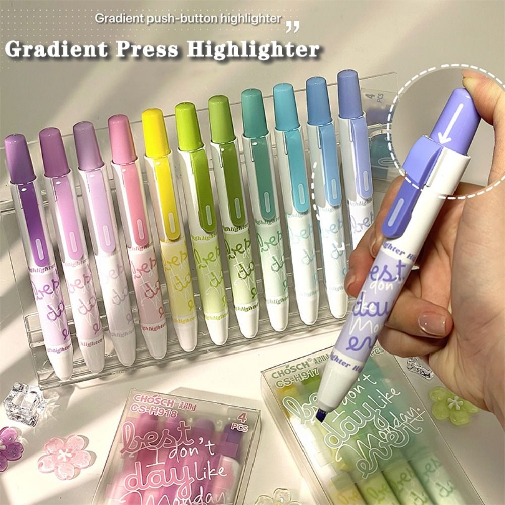 4pcs New Gradient Color Highli - Highlighter Set Pastel review and price