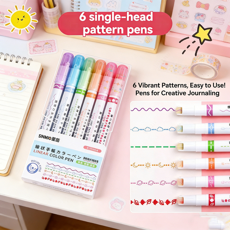 6-24Pcs/Set Flower Line Shape  - Highlighter Set Pastel review and price