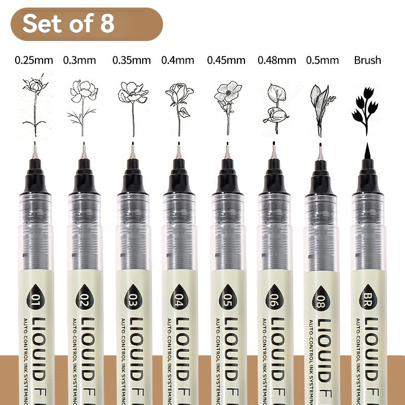 3-8PCS Fineliner Waterproof La - Copic Marker Sketch review and price