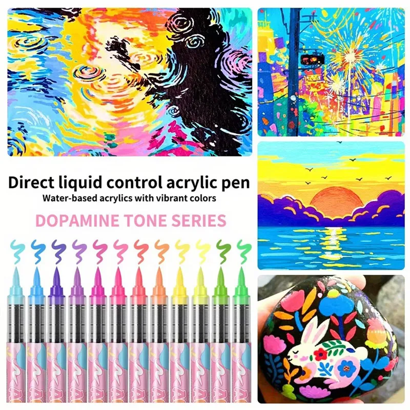 12 Colors Acrylic Markers Soft - Copic Marker Sketch review and price