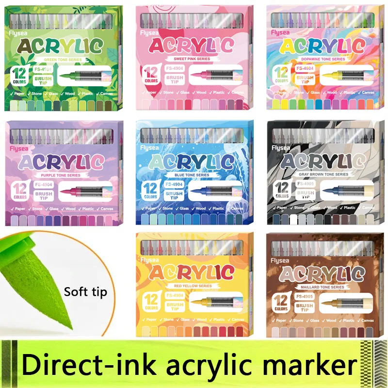 12 Colors Acrylic Markers Soft - Copic Marker Sketch review and price
