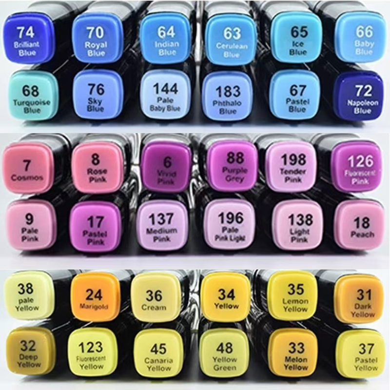 12 Colors/set  Macaron Alcohol - Copic Marker Sketch review and price